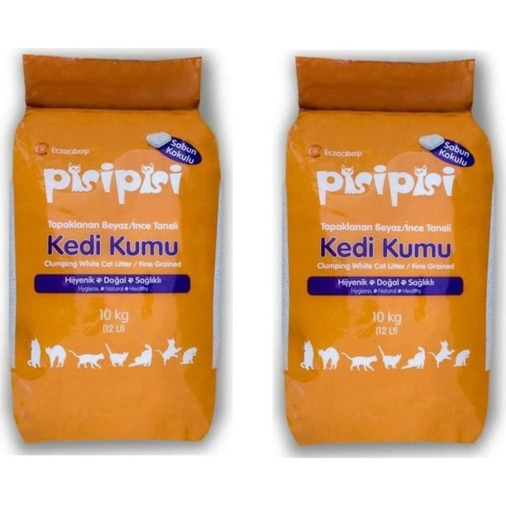 Pisipisi Eczacıbaşı Marsilya Sabunlu Ince Taneli Topaklanan Kedi Kumu 10 kg x 2 Adet Evcil Hayvan Ürünleri Fiyatı