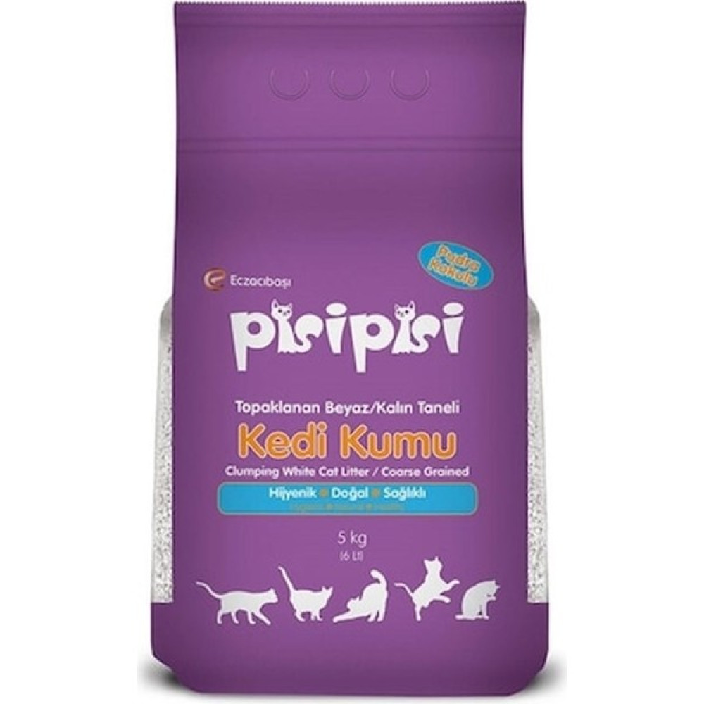 Pisipisi Kalın Taneli Pudra Kokulu Topaklanan Kedi Kumu 10 Kg Evcil Hayvan Ürünleri Fiyatı