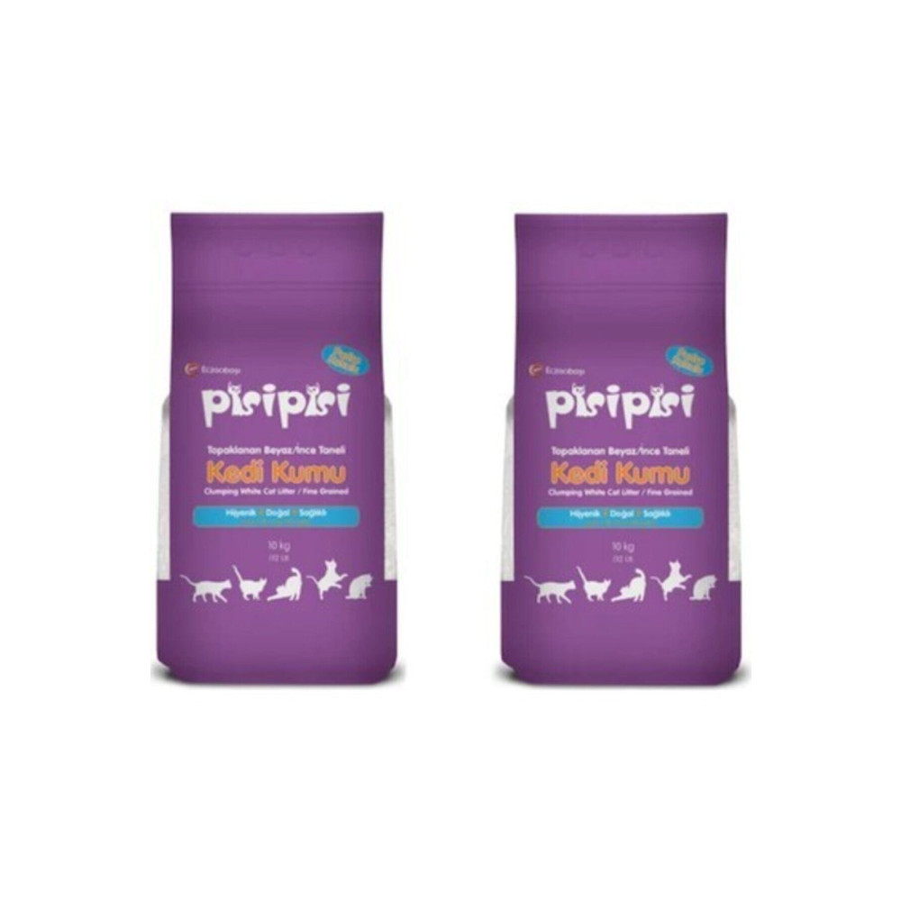 Pisipisi Pisi Pisi Pudra Kokulu Bentonit Kedi Kumu Ince Taneli 10kg 12l X2 Evcil Hayvan Ürünleri Fiyatı