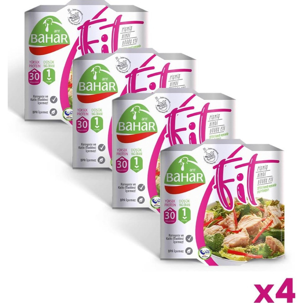 Pişmiş Hindi Fit (Göğüs Eti) 165G x 4 Adet - 1 Paket Diğer Fiyatı