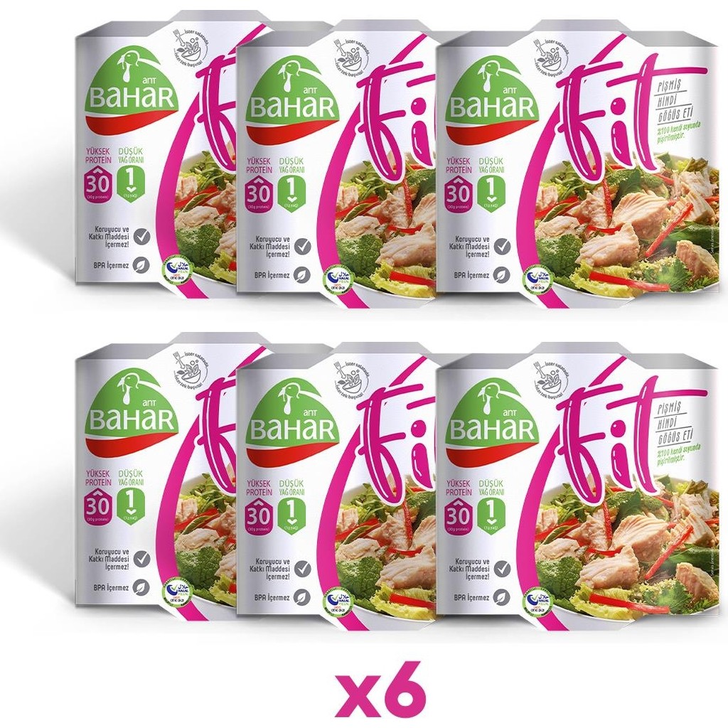Pişmiş Hindi Fit (Göğüs Eti) 165G x 6 Adet - 1 Paket Diğer Fiyatı