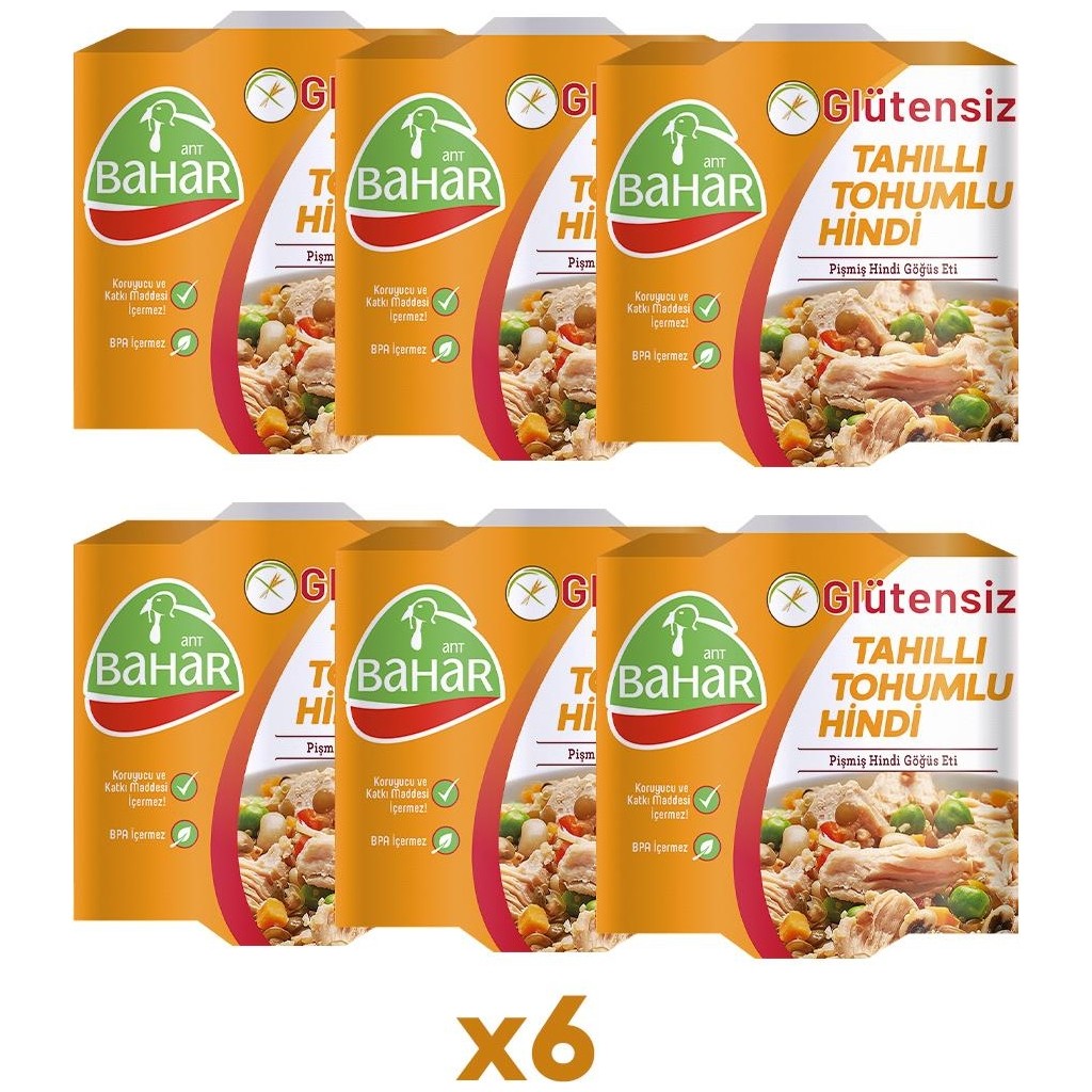 Pişmiş Hindi Glutensiz Tahıllı Tohumlu 185G 6 Adet - 1 Paket Diğer Fiyatı