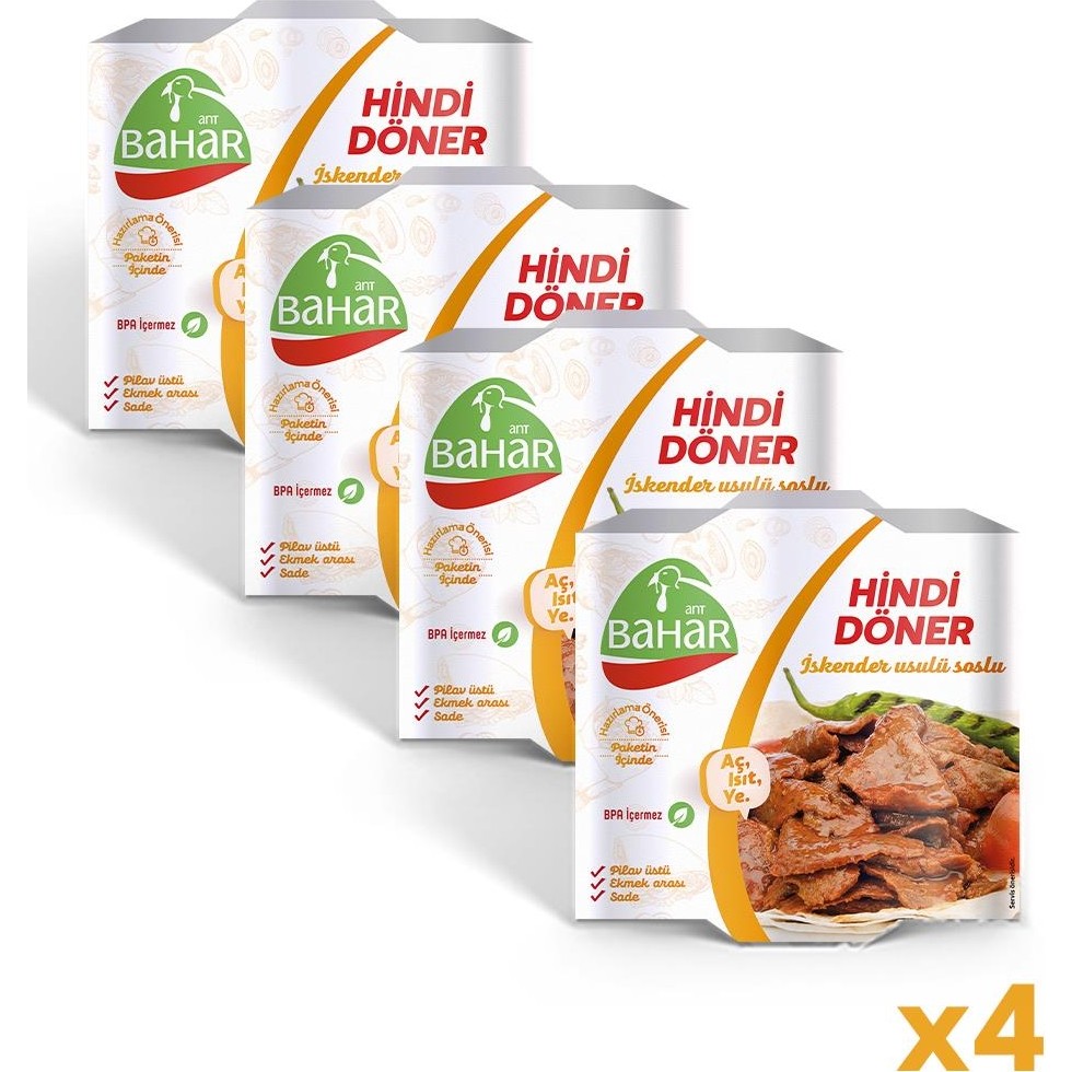 Pişmiş Hindi Iskender Soslu Döner 160 G x 4 Adet - 1 Paket Konserve Fiyatı