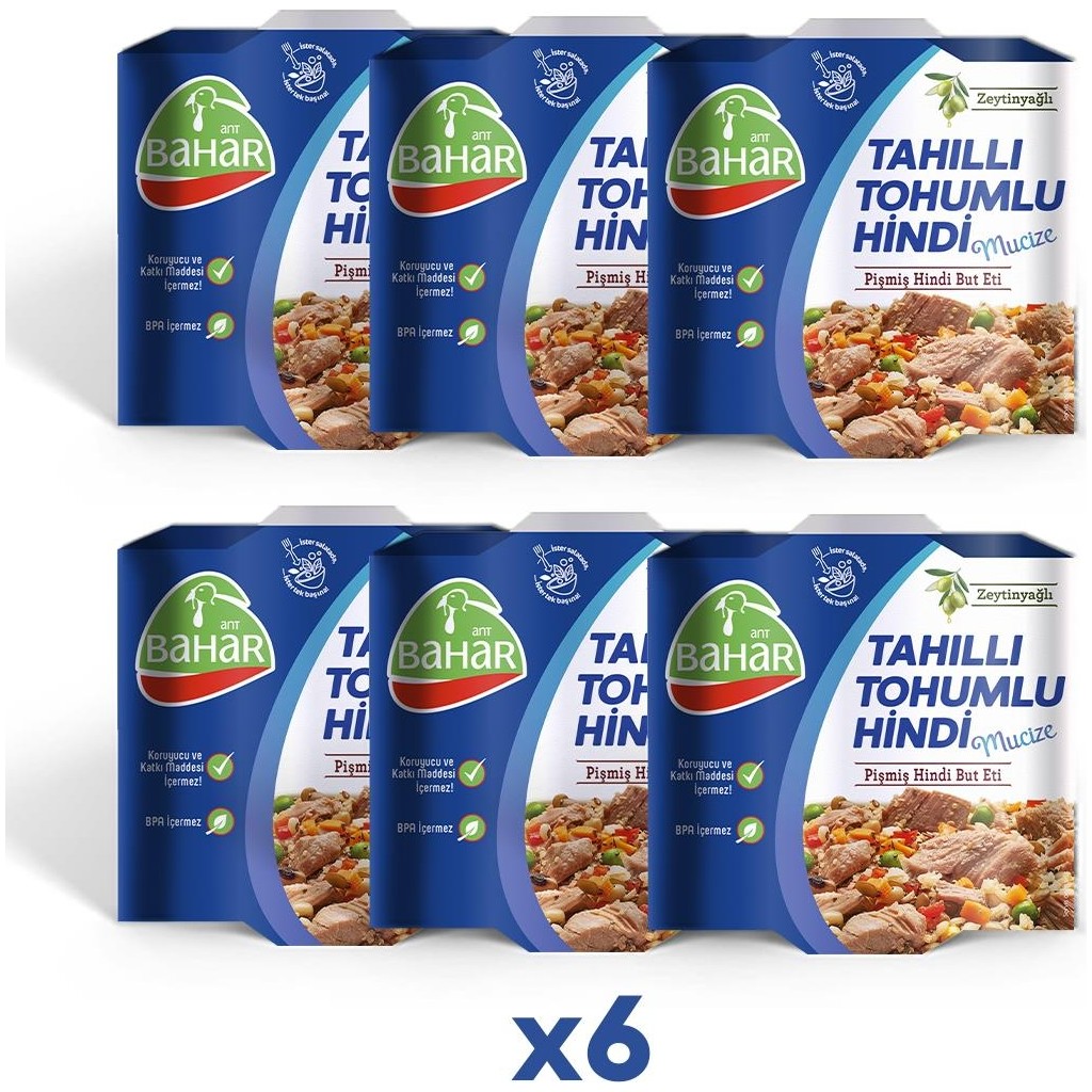 Pişmiş Hindi Mucizetahıllı Tohumlu Zeytinyağlı (But) 6 Adet - 1 Paket Diğer Fiyatı