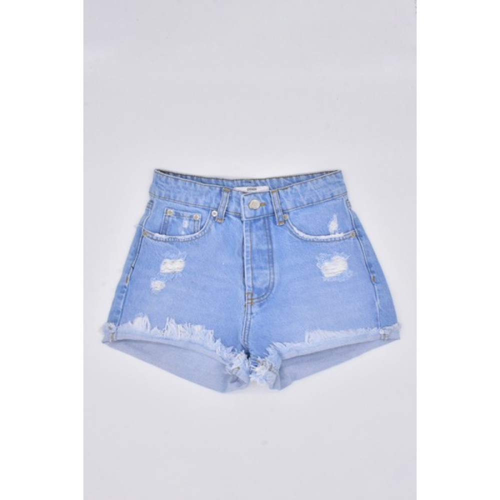 Pissos Yırtık Trend Denim Yüksek Bel Kot Şort Bayan Şort Fiyatı