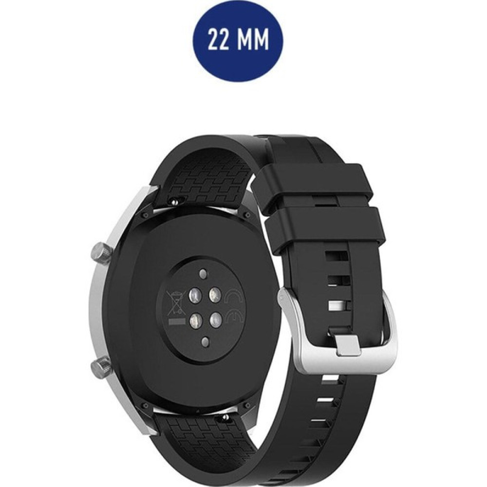 Pistech Qcy Gtc Uyumlu Yüksek Kalite 22MM Desenli Kordon Kayış - Siyah Giyilebilir Teknoloji Aksesuarları Fiyatı