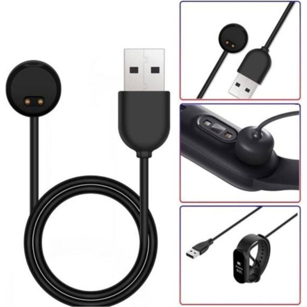 Pistech Xiaomi Mi Band 5-6-7 Uyumlu (Yüksek Kalite) USB Şarj Cihazı Kablosu - Siyah Cep Telefonu Şarj Cihazı Fiyatı