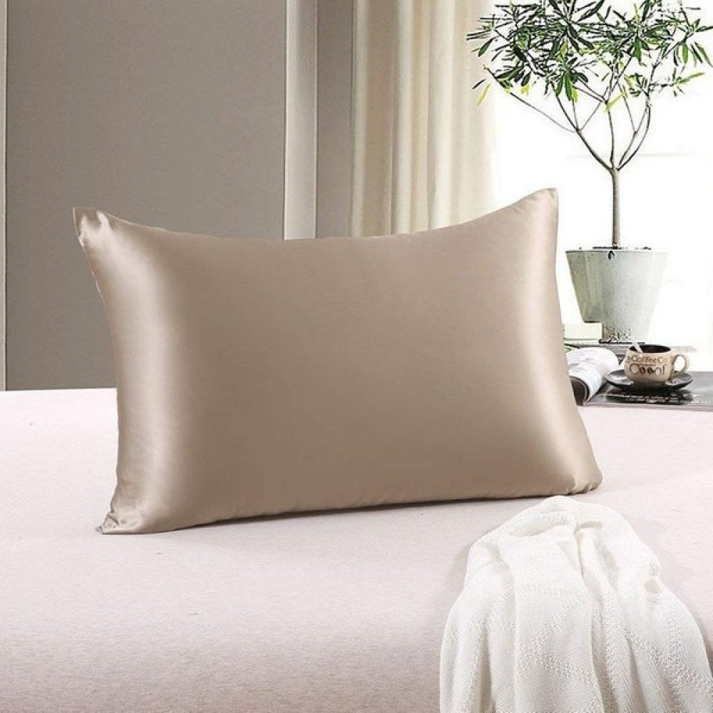 Pistore Açık Kahverengi İpek Saten Yastık Kılıfı 50 x 70 cm. 1 Adet (Cappicuno) Yastık Kılıfı Fiyatı