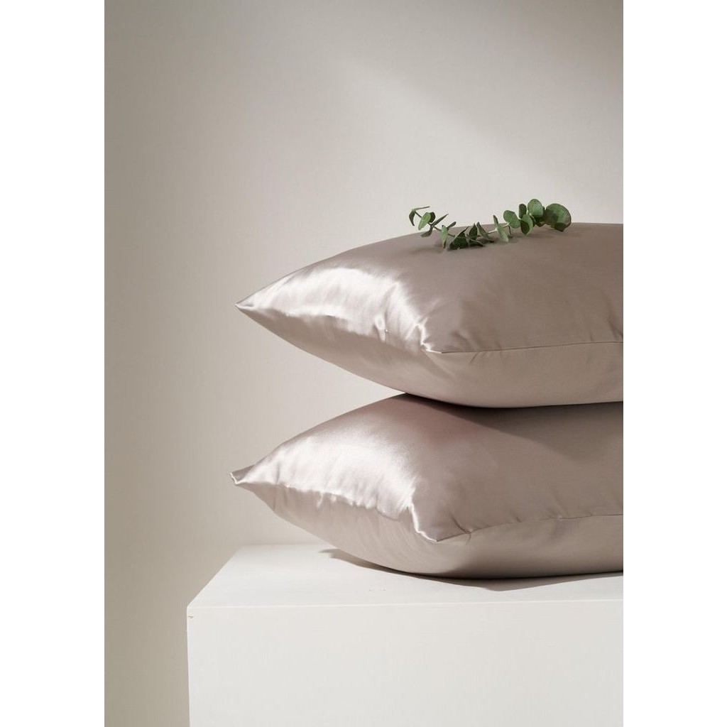 Pistore Açık Kahverengi İpek Saten Yastık Kılıfı 50 x 70 cm. 2'li (Cappicuno) Yastık Kılıfı Fiyatı