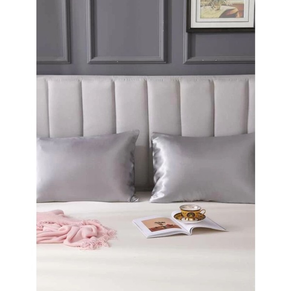Pistore Gri İpek Saten Yastık Kılıfı 50 x 70 cm. 2'li Yastık Kılıfı Fiyatı