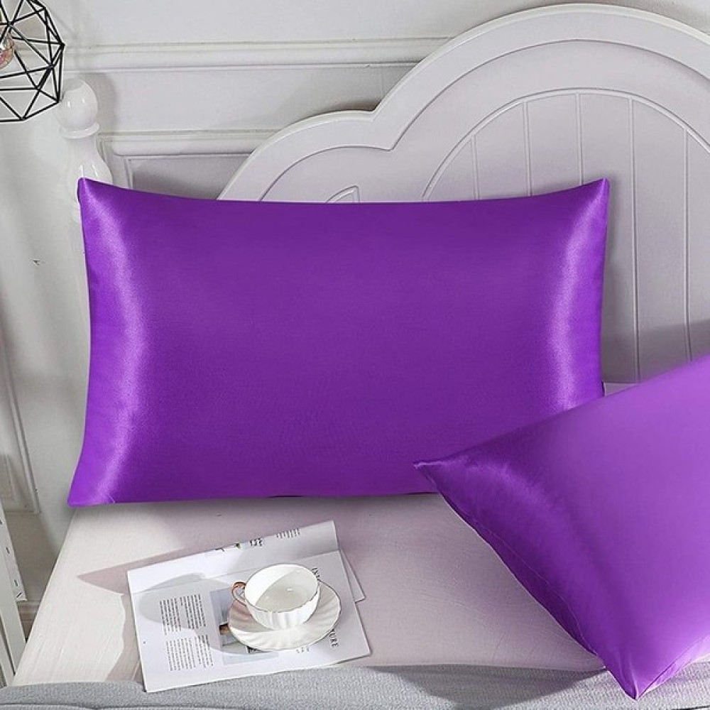 Pistore Koyu Mor Ipek Saten Yastık Kılıfı 50 x 70 2'li - 50 x 70 cm - Lila Yastık Kılıfı Fiyatı