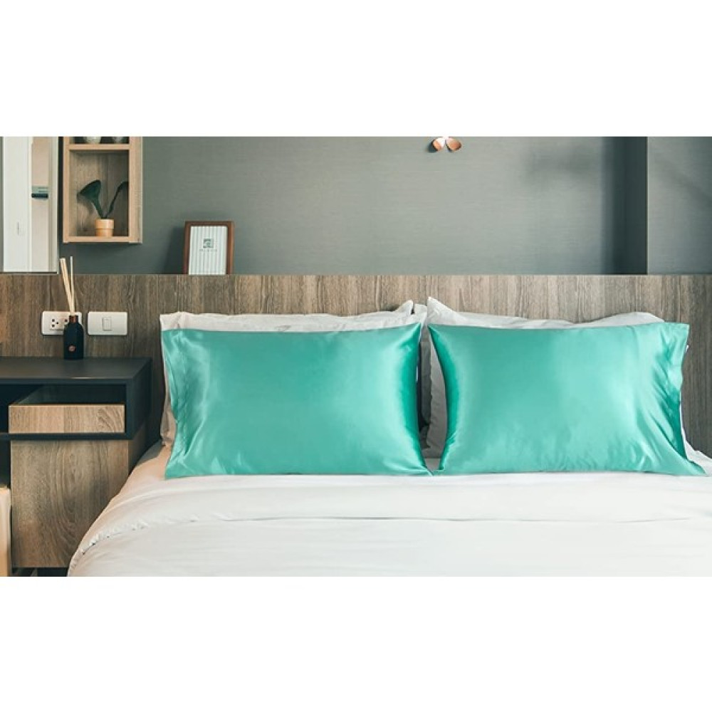 Pistore Turkuaz İpek Saten Yastık Kılıfı 50 x 70 cm. 2'li Yastık Kılıfı Fiyatı