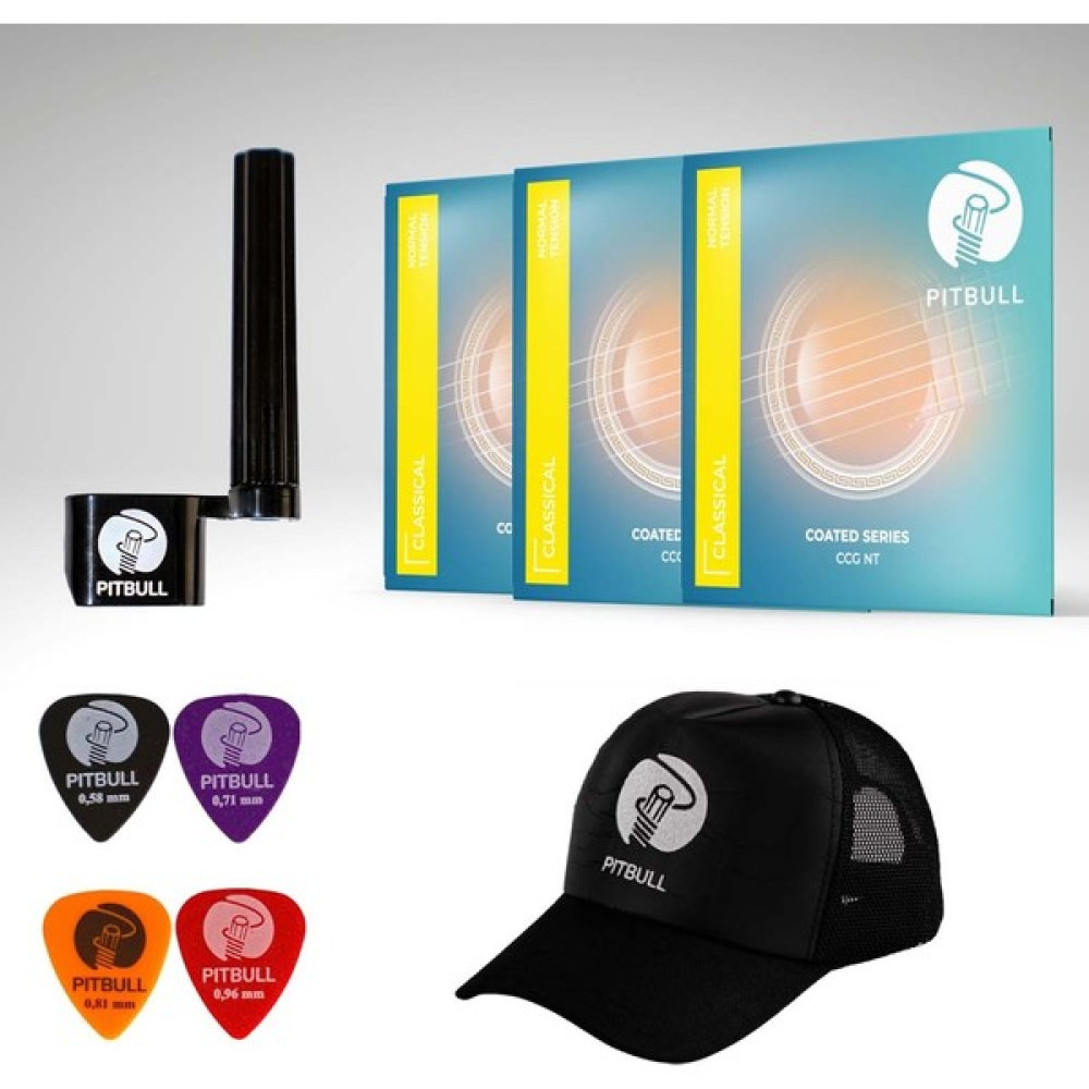 Pitbull Coated Seri Klasik Gitar Teli CCG NT CCG NT 3P SSC 3'lü SET Hediyeli Paket Müzik Aleti Aksesuarları Fiyatı