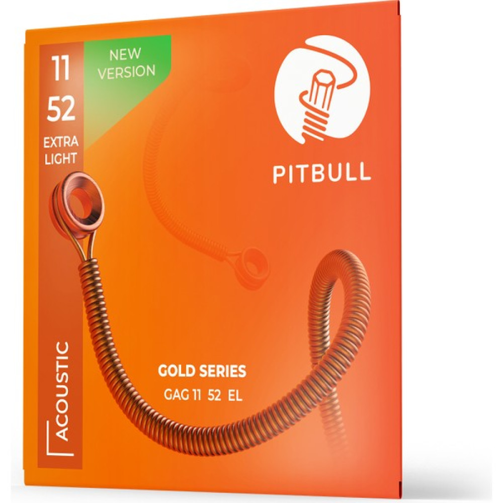 Pitbull Strings Gold Series Gag 11-52 El Takım Tel Akustik Gitar Teli 011-052 Müzik Aleti Aksesuarları Fiyatı