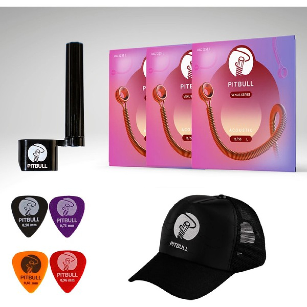 Pitbull Venüs Seri Akustik Gitar Teli 12-53 Light Vag 12-53 3p Ssc 3lü Set Hediyeli Paket Müzik Aleti Aksesuarları Fiyatı