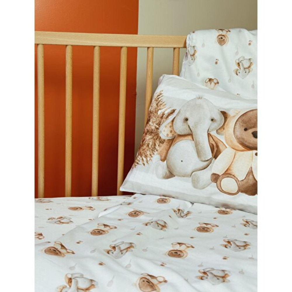 Pithy Pamuklu Bebek Montessori Nevresim Takımı (100X200CM)-BABY Bear - 100 x 200 cm - Beyaz Bebek Nevresim Takımı Fiyatı