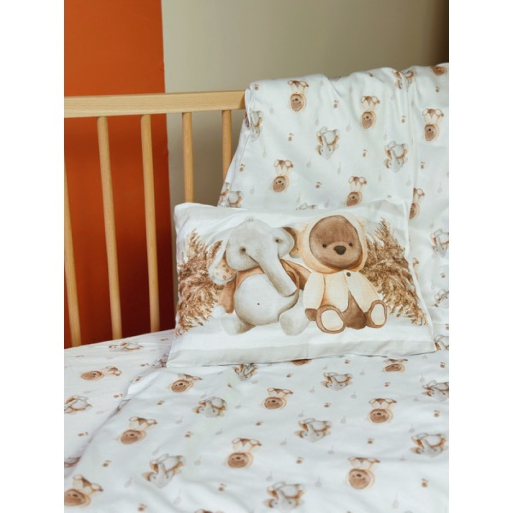 Pithy Tek Kişilik Pamuk Lastikli Çarşaf Seti (140X200)-BABY Bear - 140x200 - Beyaz Çarşaf Fiyatı
