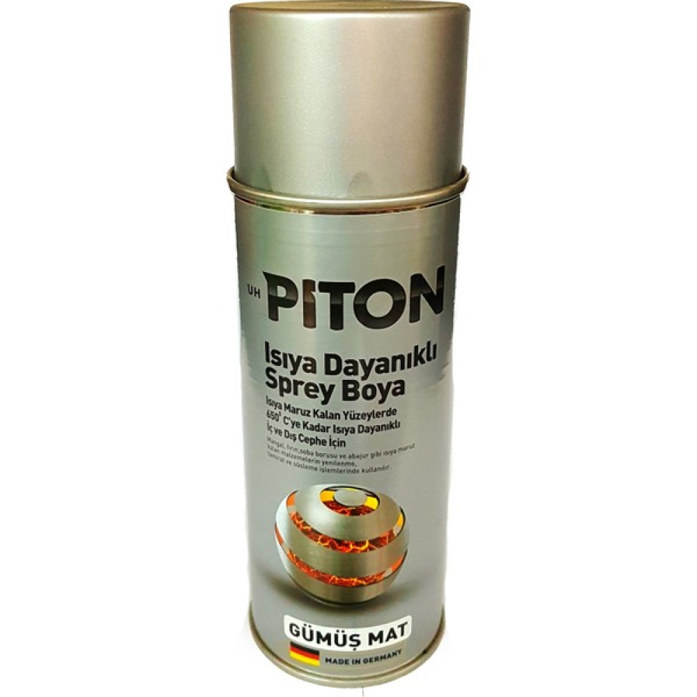 Piton 650°C Isıya Dayanıklı Sprey Boya Mat Gümüş 400 ml Boya Malzemeleri Fiyatı