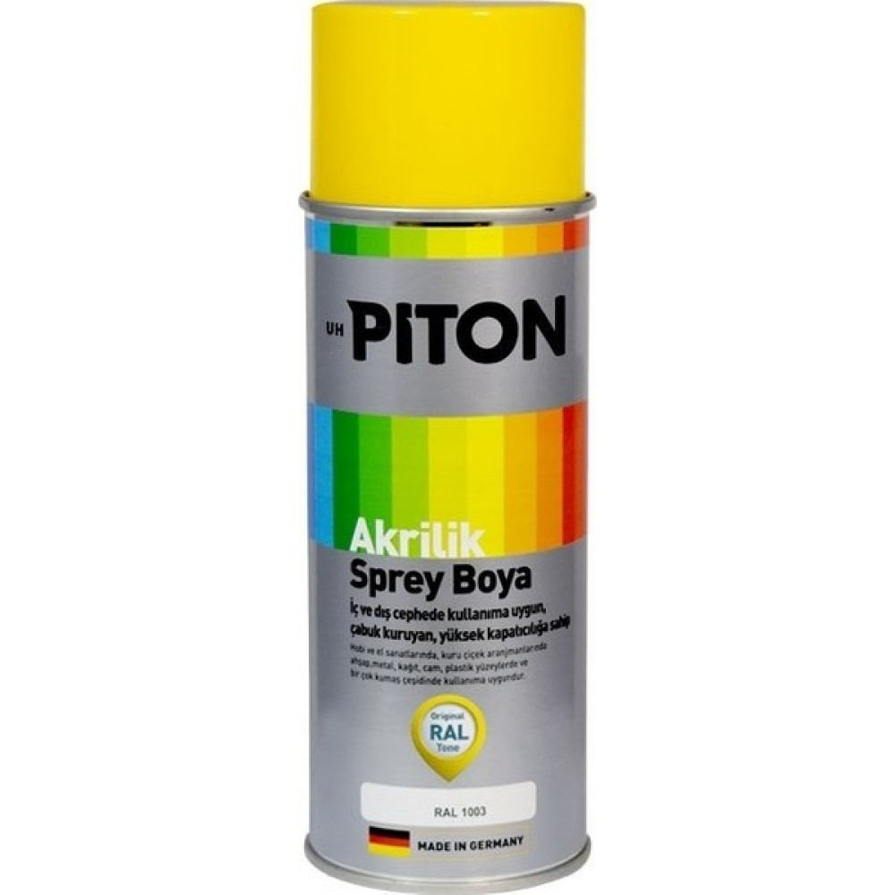 Piton Akrilik Boya Ral 1003 Sinyal Sarı 400 ml Sprey Boya Boya Malzemeleri Fiyatı