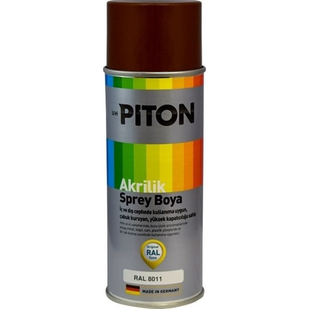 Piton Akrilik Boya Ral 8011 Ceviz 400 ml Sprey Boya - Açık Ceviz Boya Malzemeleri Fiyatı