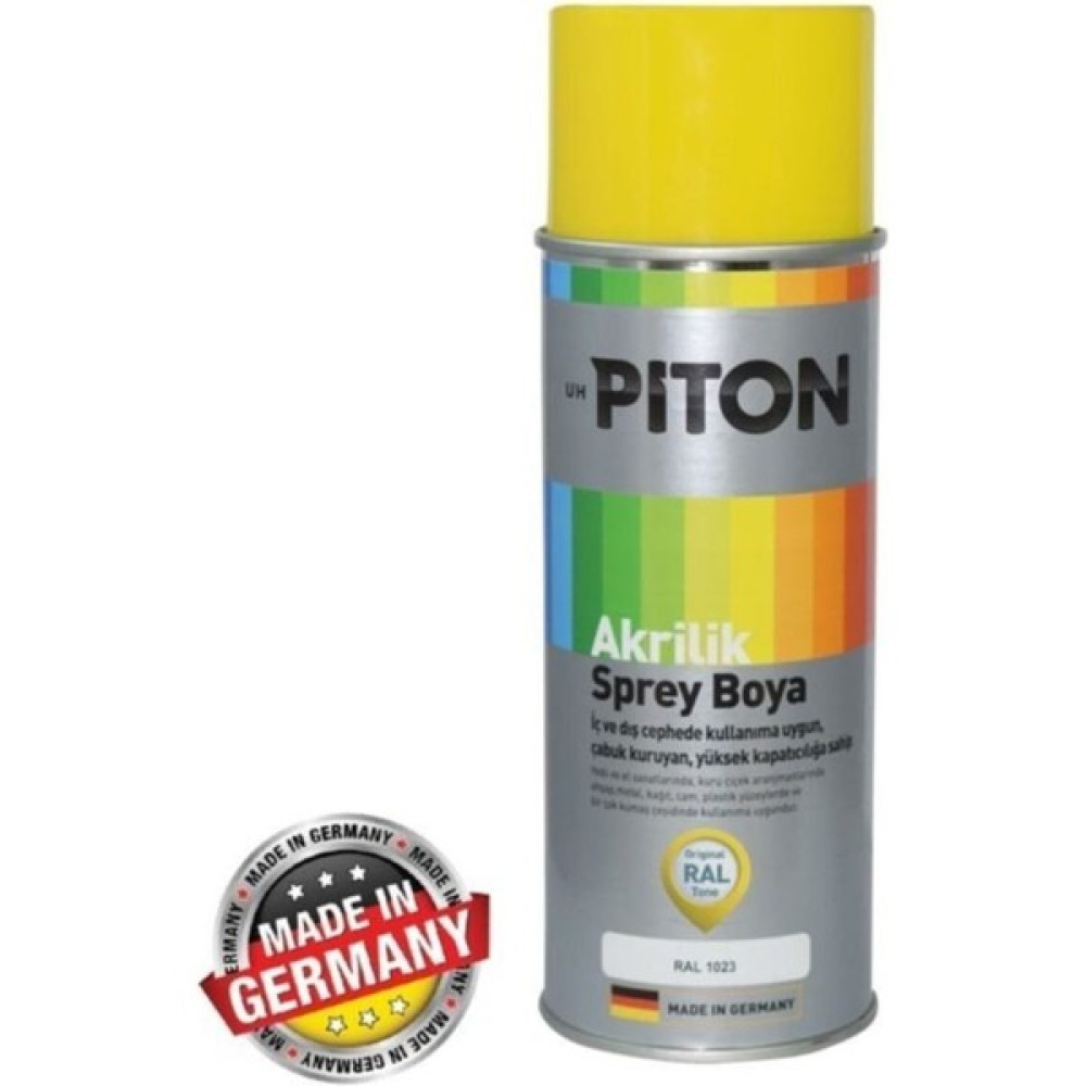 Piton Akrilik Sprey Boya Trafik Sarı 400 ml Boya Malzemeleri Fiyatı