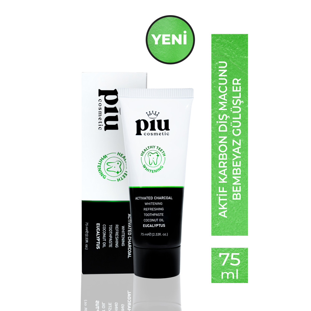 Piu Cosmetic Aktif Karbon Diş Beyazlatma Macunu 75 ml Diş Macunları Fiyatı