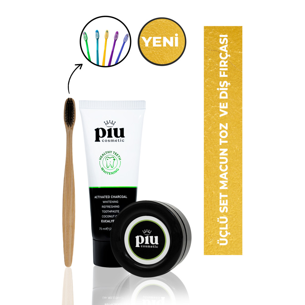 Piu Cosmetic Diş Beyazlatma Seti Ve Diş Fırçası Hediye Diş Macunları Fiyatı