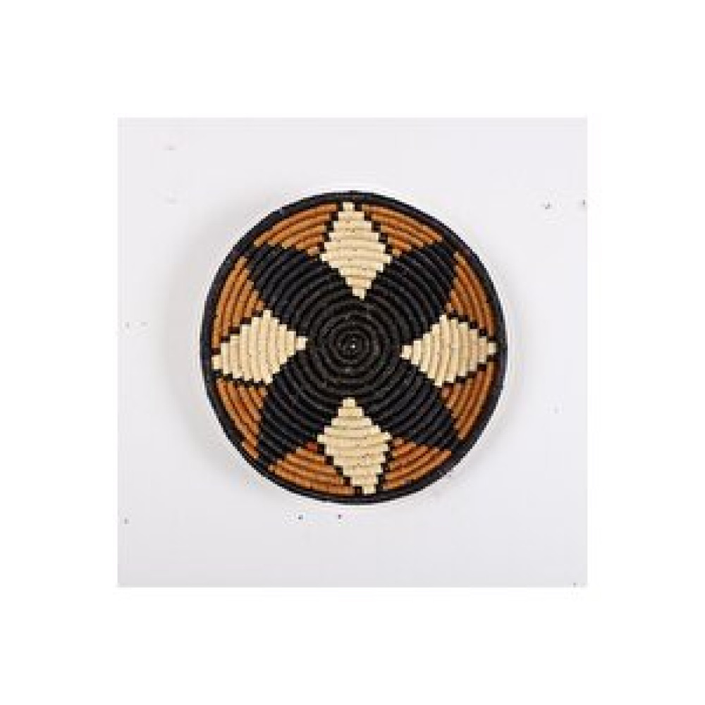 pixiperi %100 El Yapımı Etnik Tabak, Bohem Duvar Süsü, Hasır Duvar Dekoru Turuncu Bej Siyah 45x8cm 45 cm Obje Fiyatı