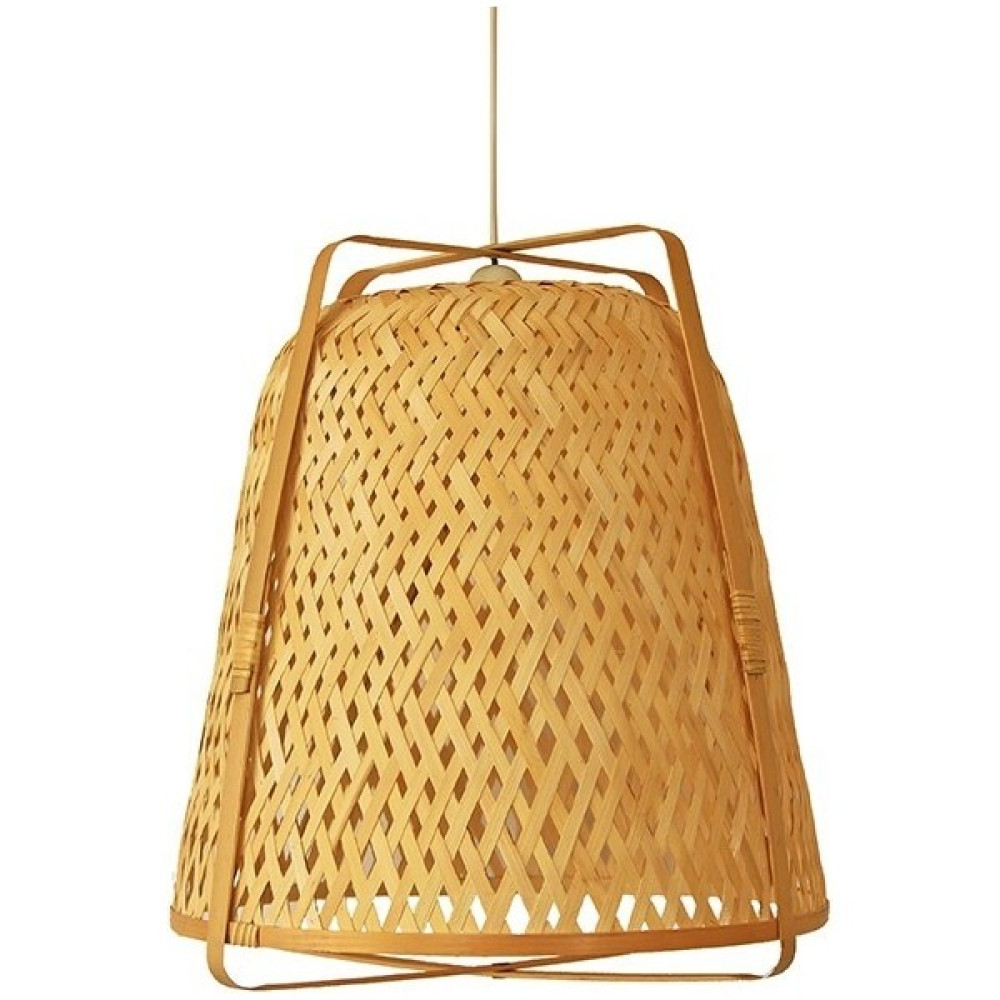 Pixiperi Bambu Salon Yatak Odası Antre, Mutfak Konik Dekoratif Sarkıt Avize, Tasarım Aydınlatma 45 x 50 cm - Bej Avize Fiyatı