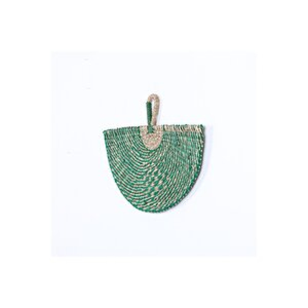 pixiperi Japandi Bambu Ve Deniz Sazı Hasır Doğal Yeşil Bej Renk Yelpaze Bohem Duvar Dekoru 50x35cm 50 cm Obje Fiyatı