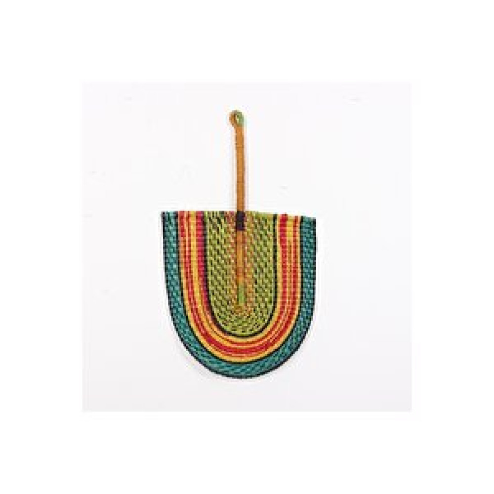 pixiperi Japandi Bambu Ve Deniz Sazı Hasır Doğal Yeşil Kırmızı Sarı Renk Yelpaze Duvar Dekoru 50x35x30cm 50 cm Obje Fiyatı