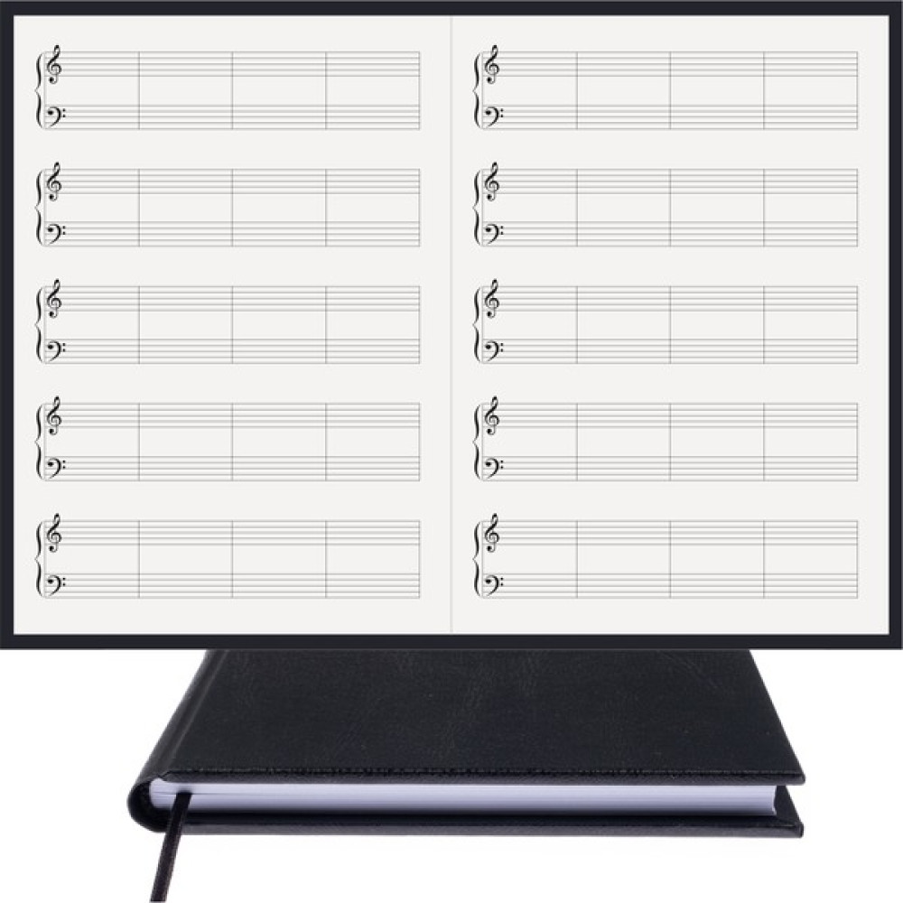Piyano Nota Defteri Sol Fa Anahtarlı Kesik Çizgi El Yapımı, El Dikişi, Termo Deri A/4 - Siyah Oto Boyaları Fiyatı