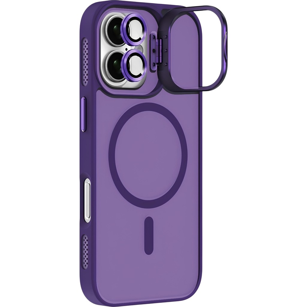 Piyasa Sepeti iPhone 16 StandGuard MagSafe Kılıf + Lens Koruma Derin Mor Cep Telefonu Kılıfı Fiyatı