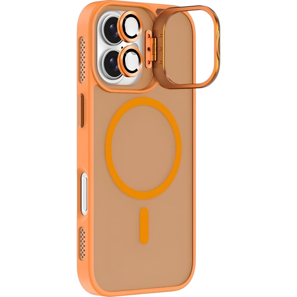 Piyasa Sepeti iPhone 16 StandGuard MagSafe Kılıf + Lens Koruma Enerji Turuncusu - Turuncu Cep Telefonu Kılıfı Fiyatı