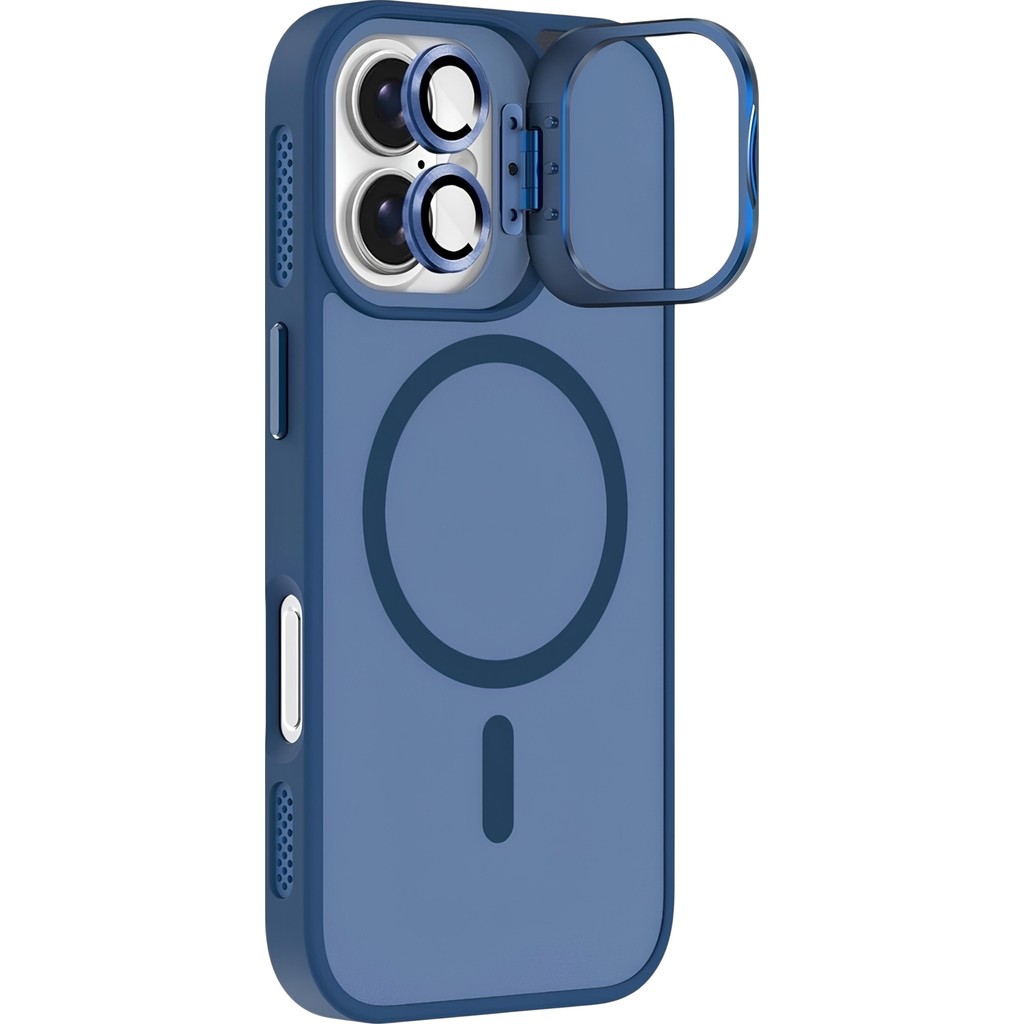 Piyasa Sepeti iPhone 16 StandGuard MagSafe Kılıf + Lens Koruma Gece Mavisi - Lacivert Cep Telefonu Kılıfı Fiyatı
