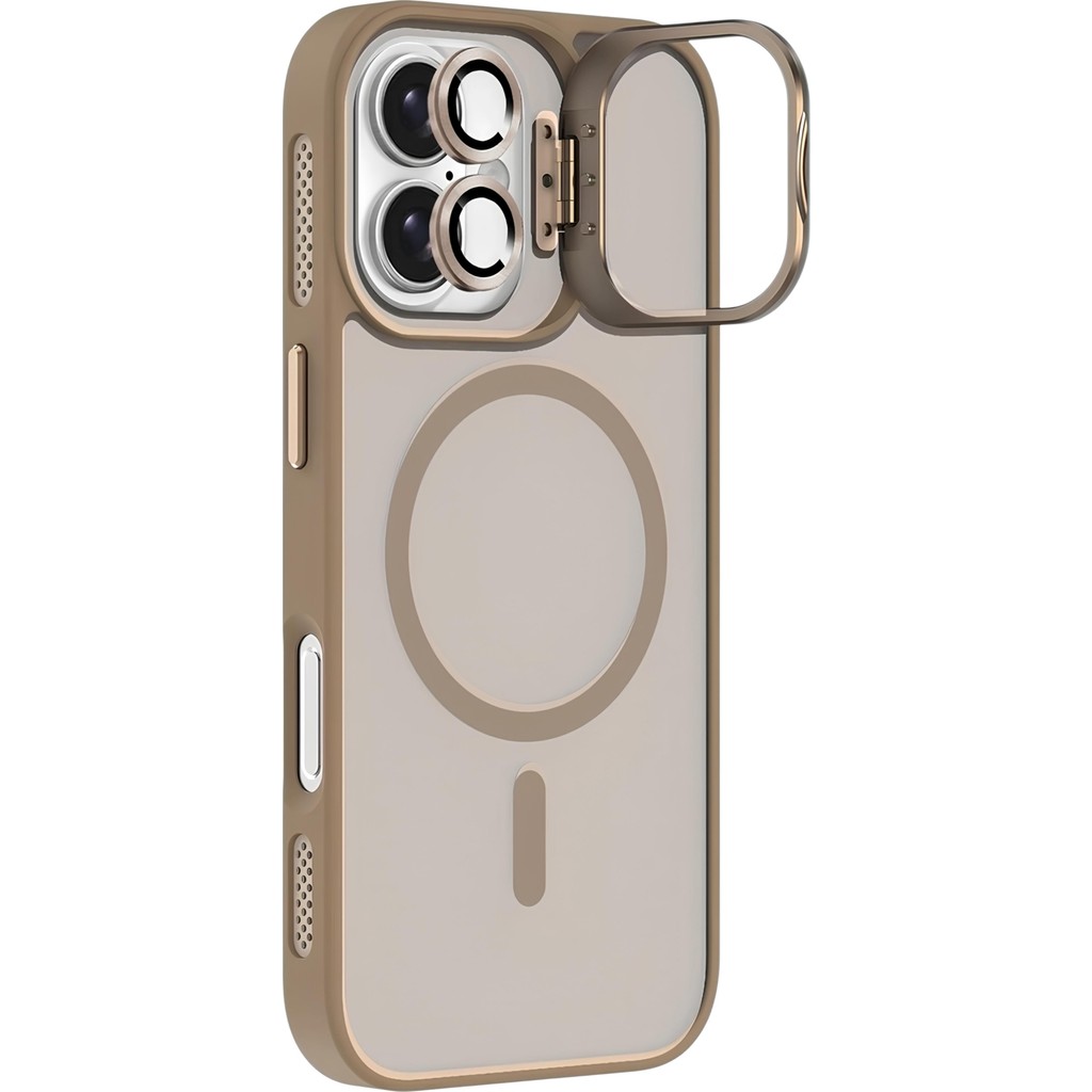 Piyasa Sepeti iPhone 16 StandGuard MagSafe Kılıf + Lens Koruma Kum Beji - Bej Cep Telefonu Kılıfı Fiyatı