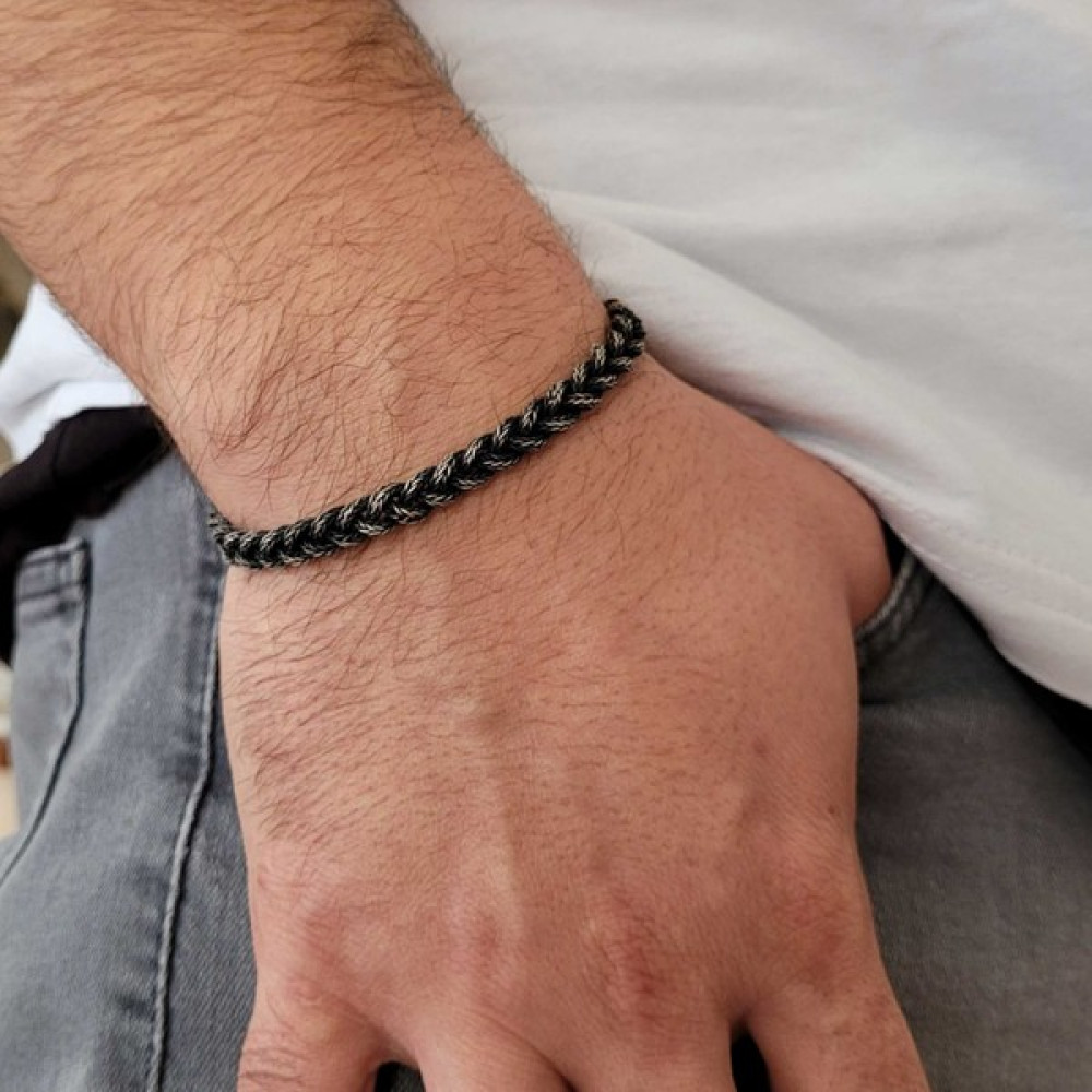 Piyera Silver Kazaziye El Örgüsü Balık Sırtı Saf Gümüş Bileklik - 19 cm - Gümüş - Füme Saat ve Bileklik Aksesuarı Fiyatı
