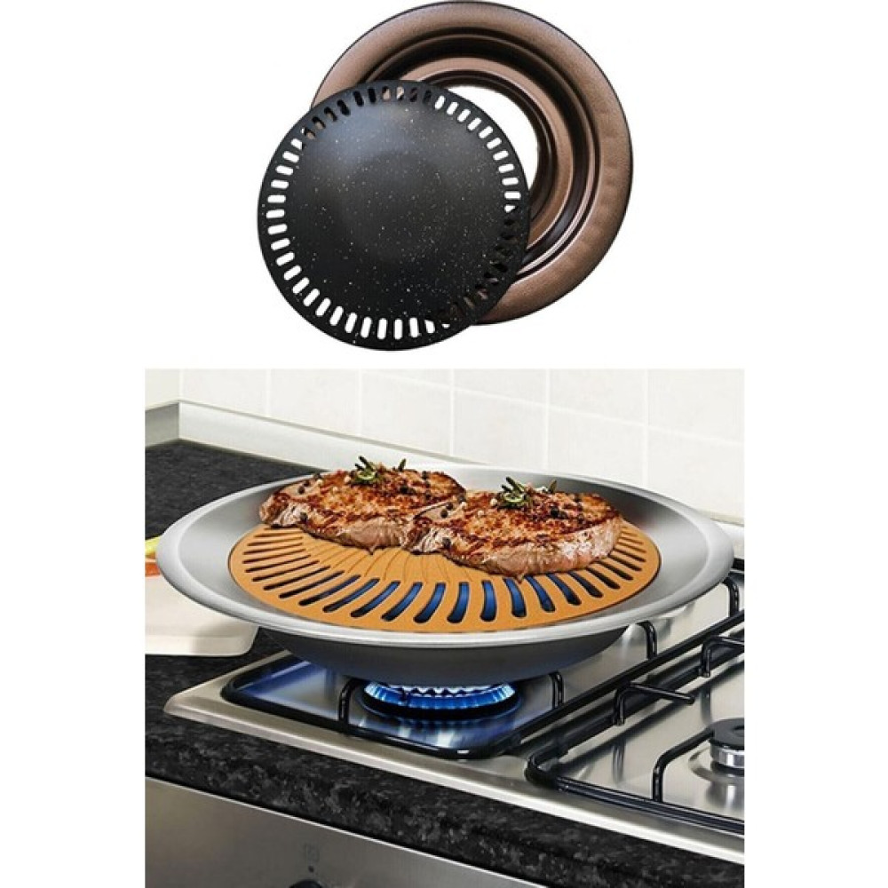 Piyop Mucize Izgara Stovetop Grill Ocak Üstü Yanmaz Yapışmaz Dumansız Grill Mangal & Barbekü Malzemeleri Fiyatı