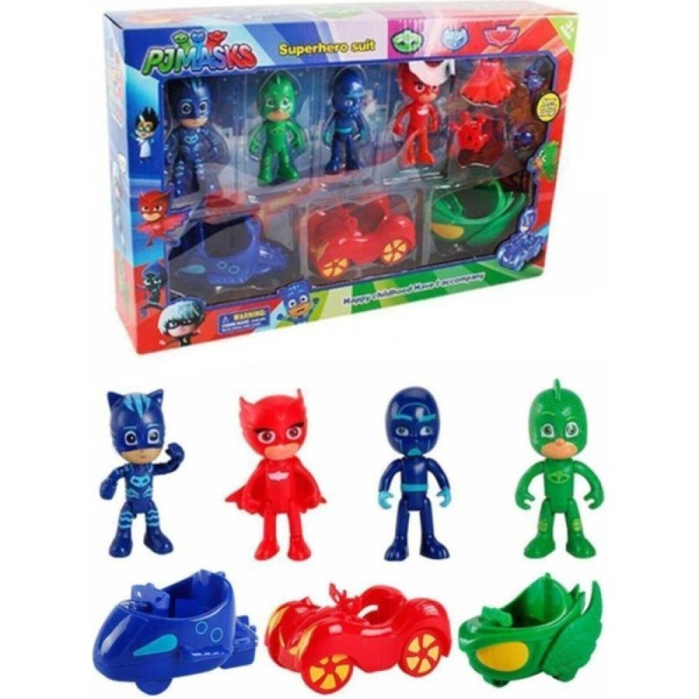 Pj Masks Pj Maskeliler Maskeliler Figür Karakter Arabalı Oyuncak Araç Seti 7 Parça Oyuncak Fiyatı