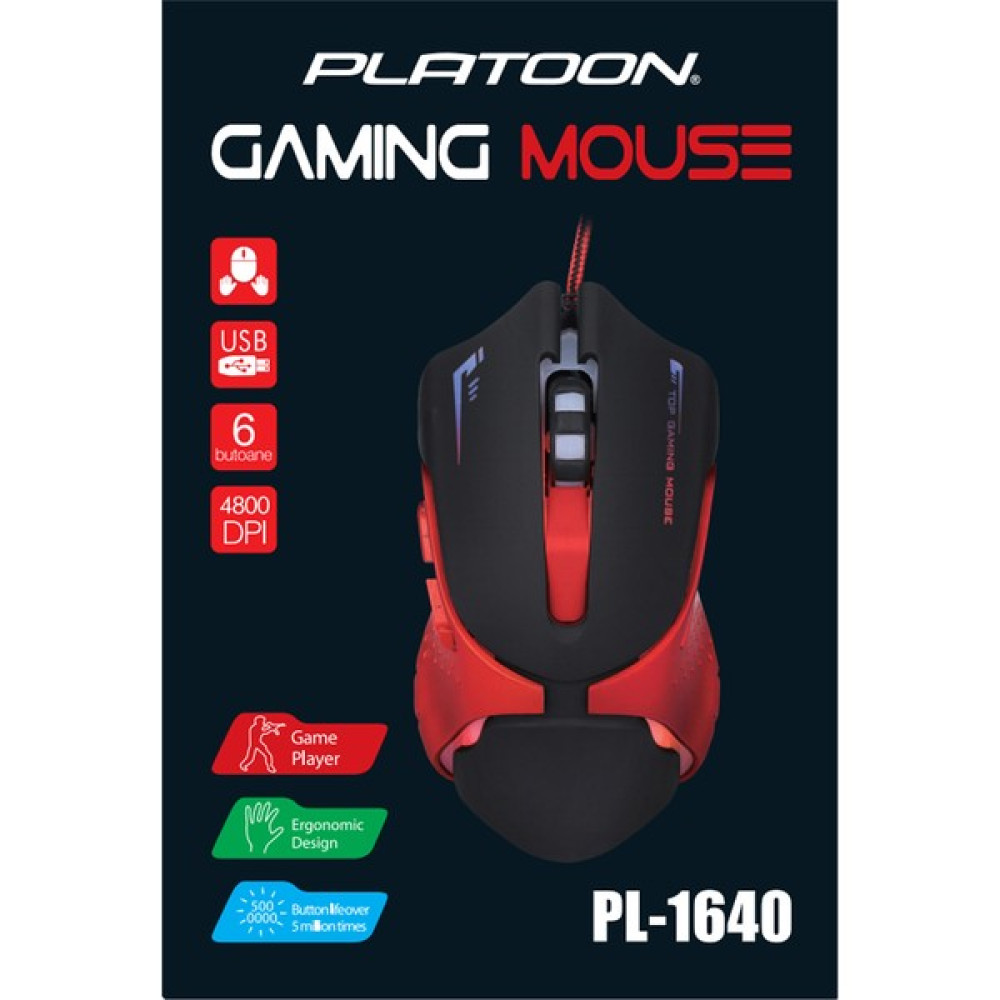 PL-1640 USB Kablolu Rgb Oyuncu Kablolu Mouse - Siyah Klavye - Mouse Fiyatı