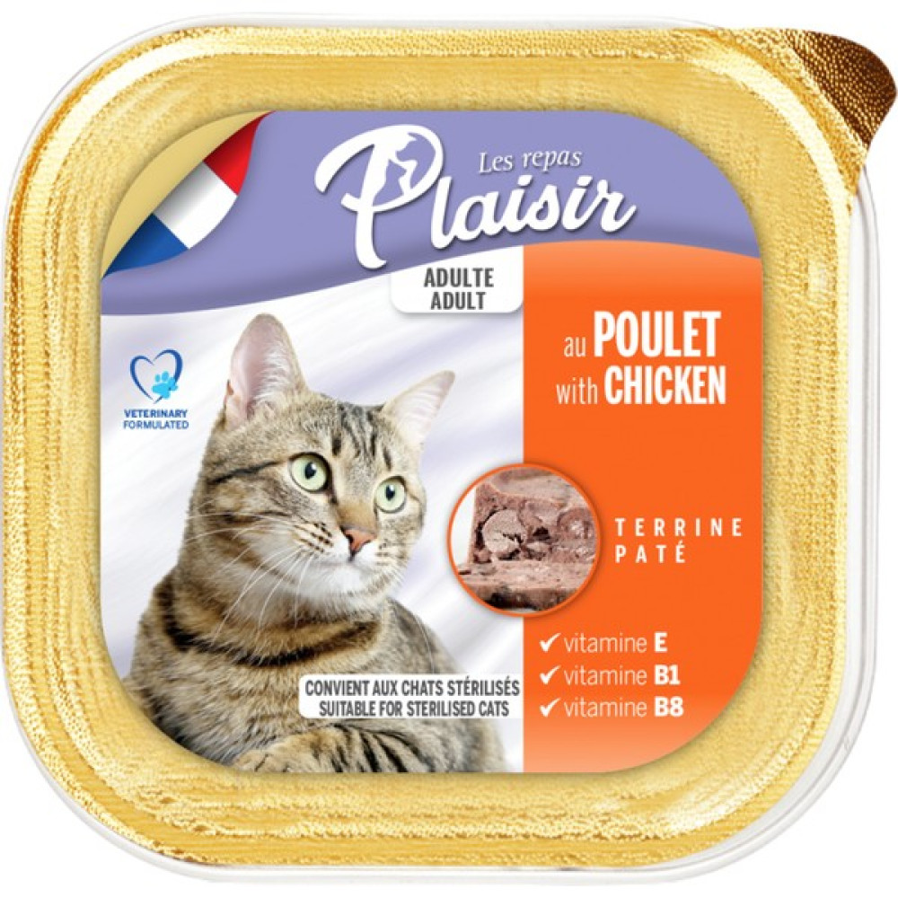 Plaisir Chicken Pate Adult Cat Tavuk Etli Yaş Yetişkin Kedi Maması 100Gr Evcil Hayvan Ürünleri Fiyatı