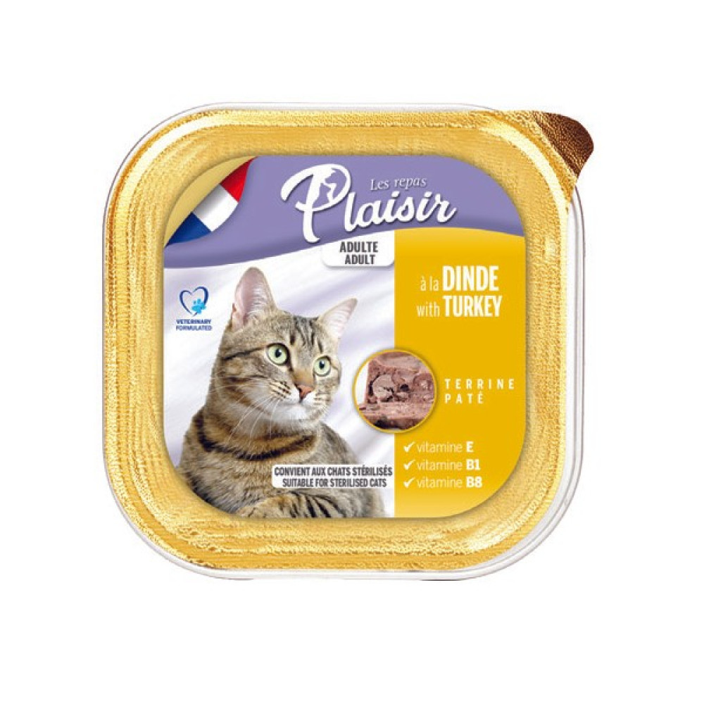 Plaisir Pate Hindi Etli 100GR Plaisir Yaş Kedi Kedi Maması 1 Adet Evcil Hayvan Ürünleri Fiyatı