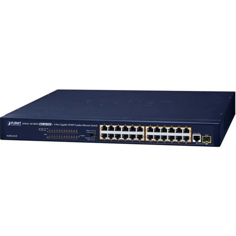 Planet 24-Port 10/100BASE-TX 802.3AT Poe + 1-Port Gigabit Tp/sfp Combo Ethernet Switch Oto Boyaları Fiyatı