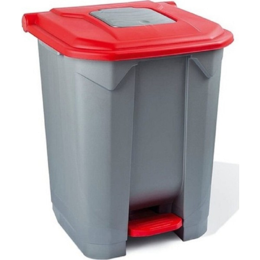 Planet Konteyner Bahçe Çöp Kovası Tekerlekli Kırmızı Kapak 50 lt Dekoratif Bahçe Ürünleri Fiyatı