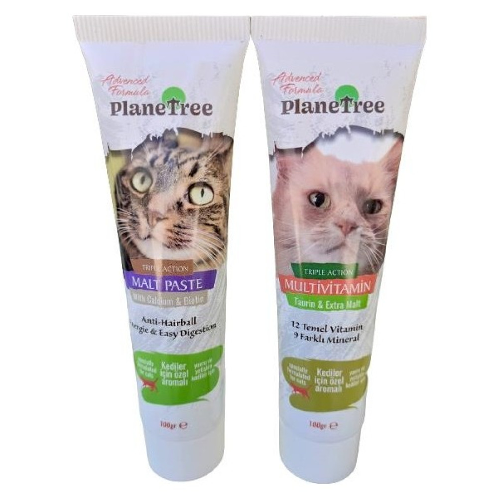 Planetree Malt Paste (Anti-Hair Ball)(Tüy Yumağı Önleyici Ve Tüy Sağlığı Destekleyici)+Multivitamin Evcil Hayvan Ürünleri Fiyatı