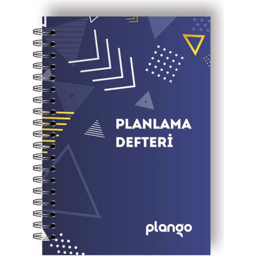 Plango Mavi Üçgenler Günlük Planlayıcı Defter - Daily Planner - Ders Çalışma Planlayıcı Defteri - Planlama Defteri Spiralli Defter Fiyatı