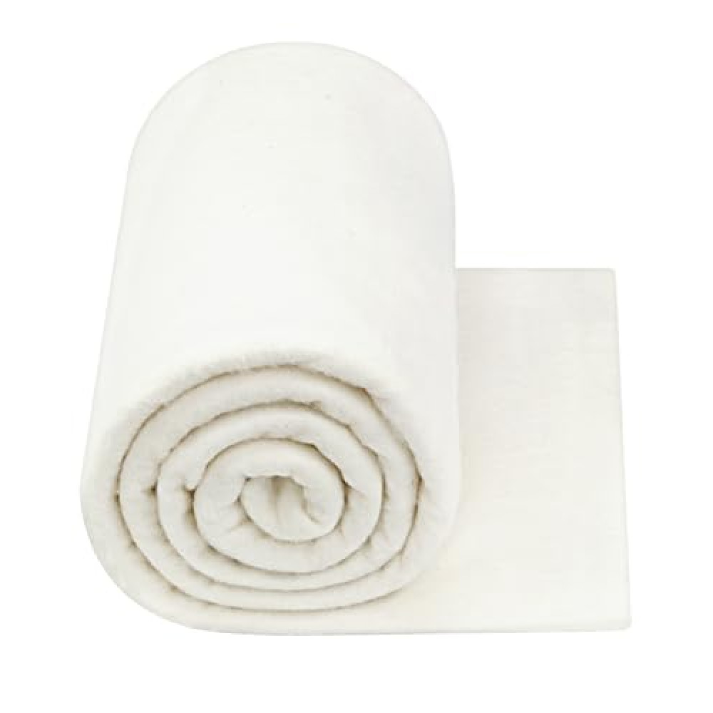 PLANTIONAL Natural Cotton Batting for Quilts: 47-Inch x 59-Inch Light Weight Purely Natural All Season Quilt Batting for Quilts, Craft and Wearable Arts