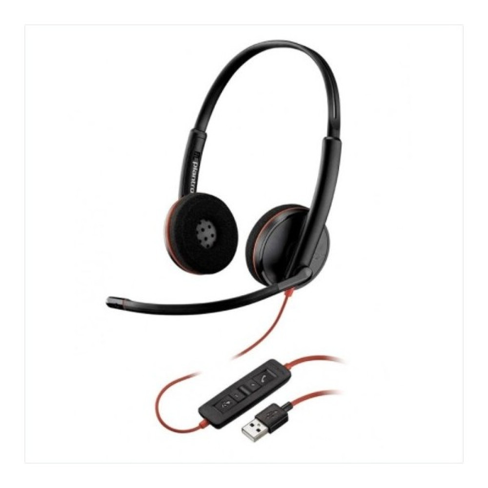 Plantronics C3220 Usb-A Kulak Üstü Kulaklık - Siyah - Kırmızı Kulak Üstü Kulaklık Fiyatı