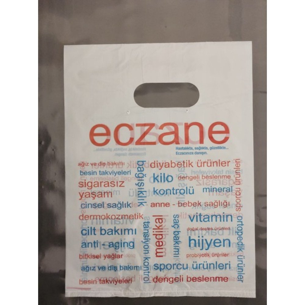 plastex Eczane Poşeti El Geçme Eczane Temalı 22X33 cm Orta Boy 3000 Adet - 10 Kg'lık Paket Dosya Fiyatı
