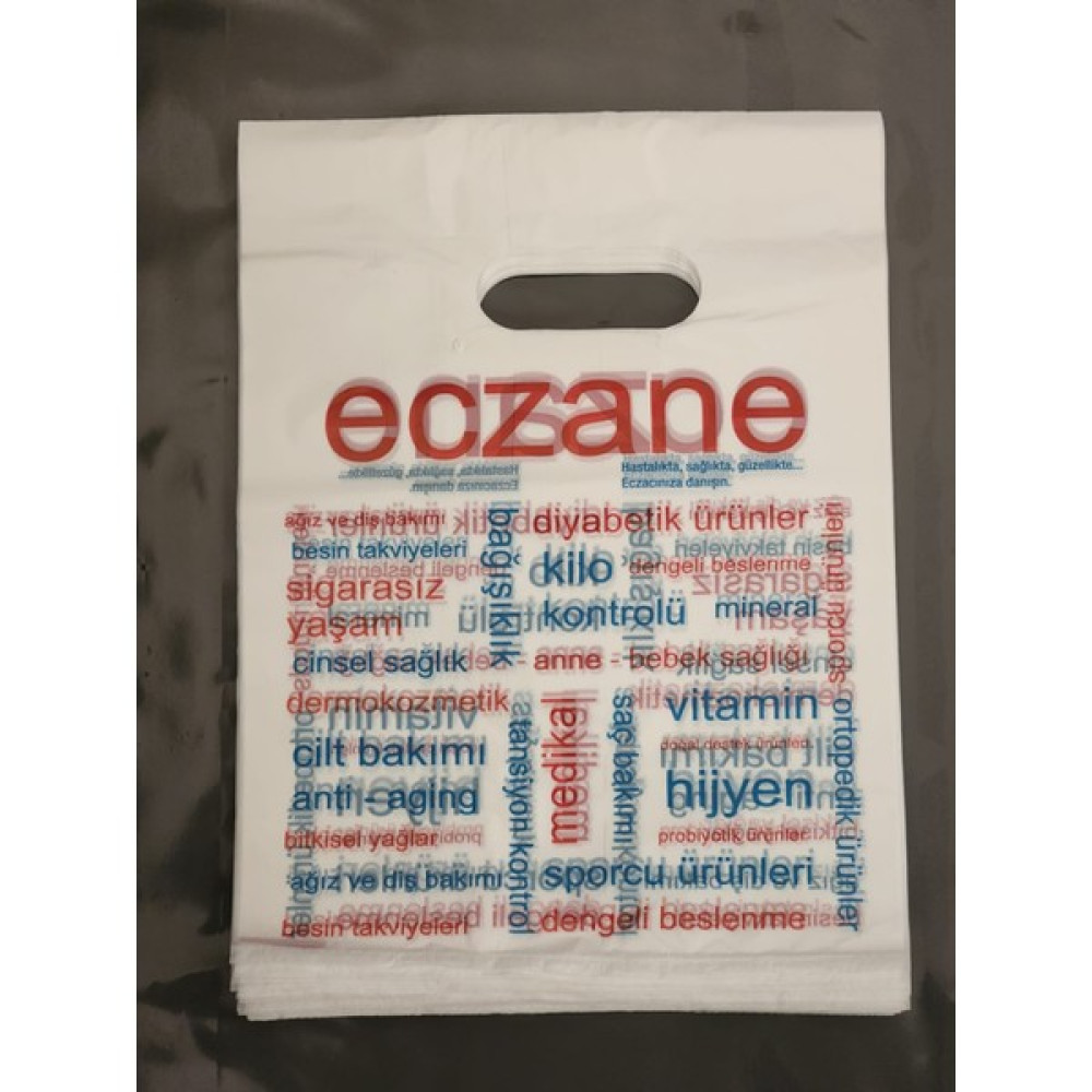plastex Eczane Poşeti El Geçme Eczane Temalı 24X31 cm Orta Boy 3300 Adet - 10 Kg'lık Paket Dosya Fiyatı